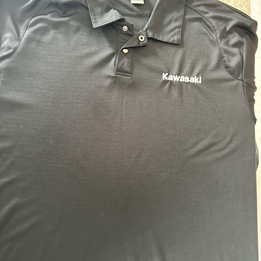 Genuine Kawasaki Black Men's Polo Shirt XL
